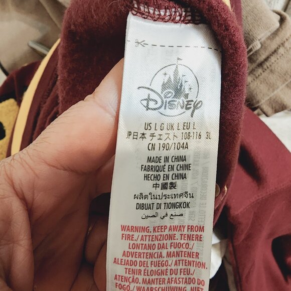 Disney Fashion Collection Sweatshirt Varsity Jersey Embroidered M Mickey Sz L - Picture 4 of 16
